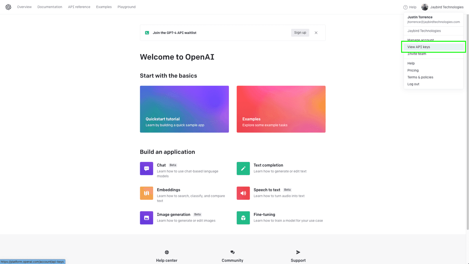 How to create an OpenAI API Key
