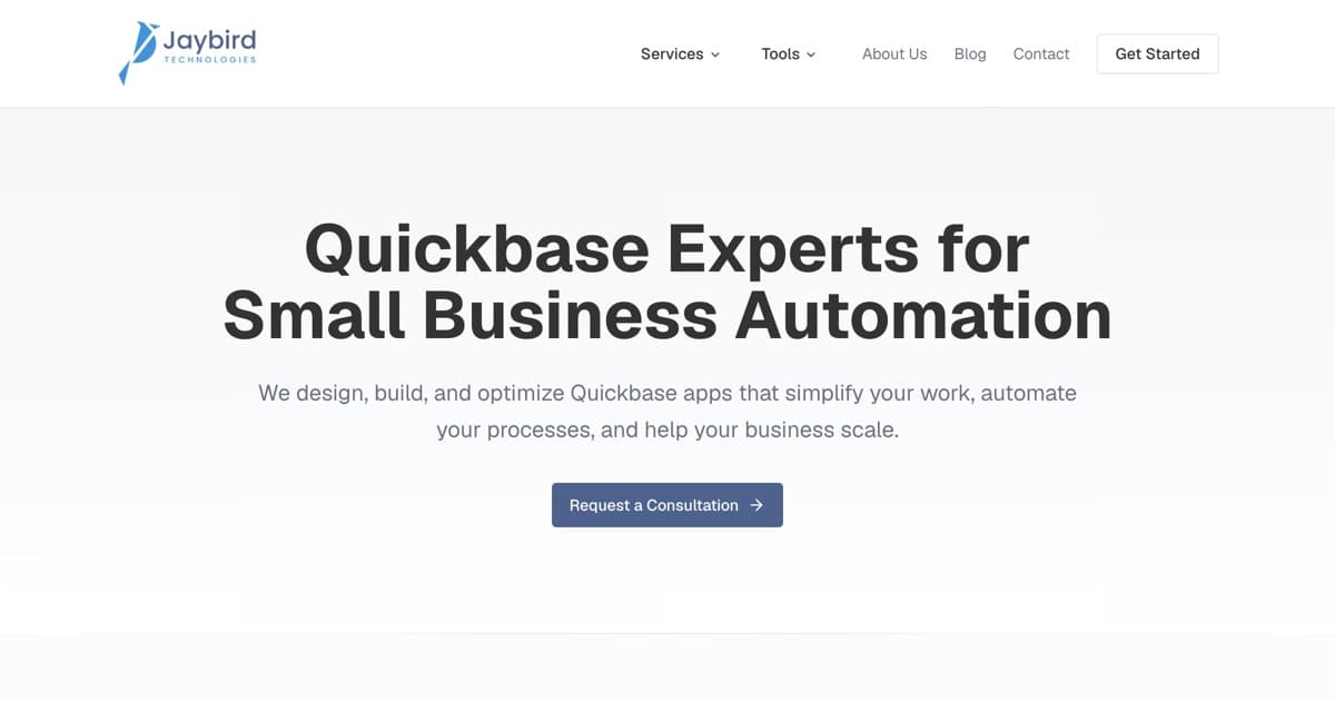 Screenshot of jaybirdtechnologies.com
