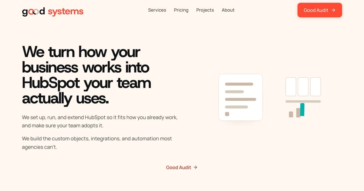 Screenshot of makegoodsystems.com